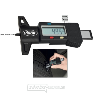 Digitálny merač hĺbky profilu pneumatík VIGOR V1584 Digitálny merač hĺbky profilu pneumatík VIGOR V1584 gallery main image