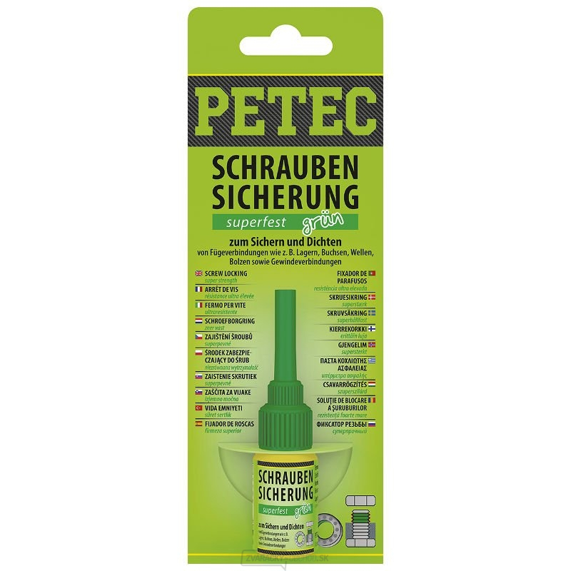 Prípravok na zaistenie skrutiek PETEC 93005 - super pevnosť, 5 g