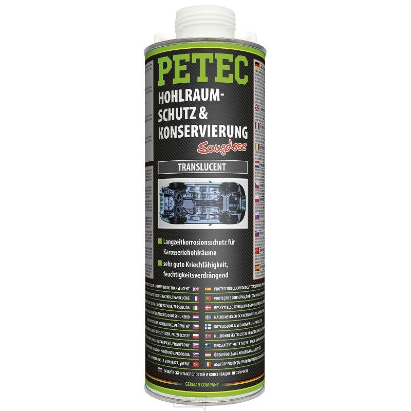 Parafínový vosk na ochranu karosérií, 1000 ml PETEC 73510 