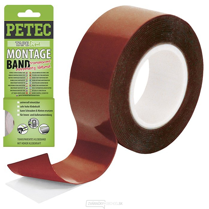 Montážna páska priehľadná PETEC 87192