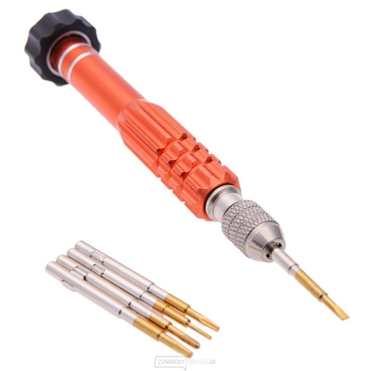 Precízny skrutkovač so sadou nástavcov (6 in 1) pre elektroniku JM-8140