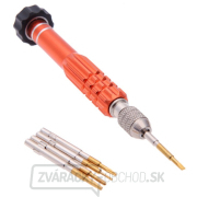 Precízny skrutkovač so sadou nástavcov (6 in 1) pre elektroniku JM-8140 Precízny skrutkovač so sadou nástavcov (6 in 1) pre elektroniku JM-8140 gallery main image
