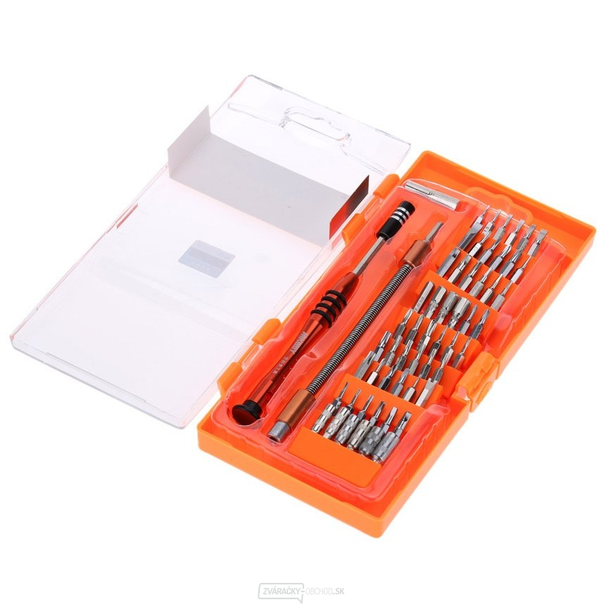 Precízny skrutkovač so sadou vymeniteľných bitov a hlavíc JM-8126