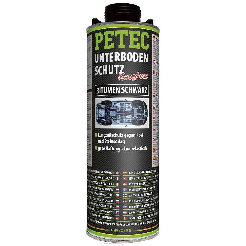 Bitúmenová hmota na spodok automobilov, 1000 ml nádobka PETEC 73110 