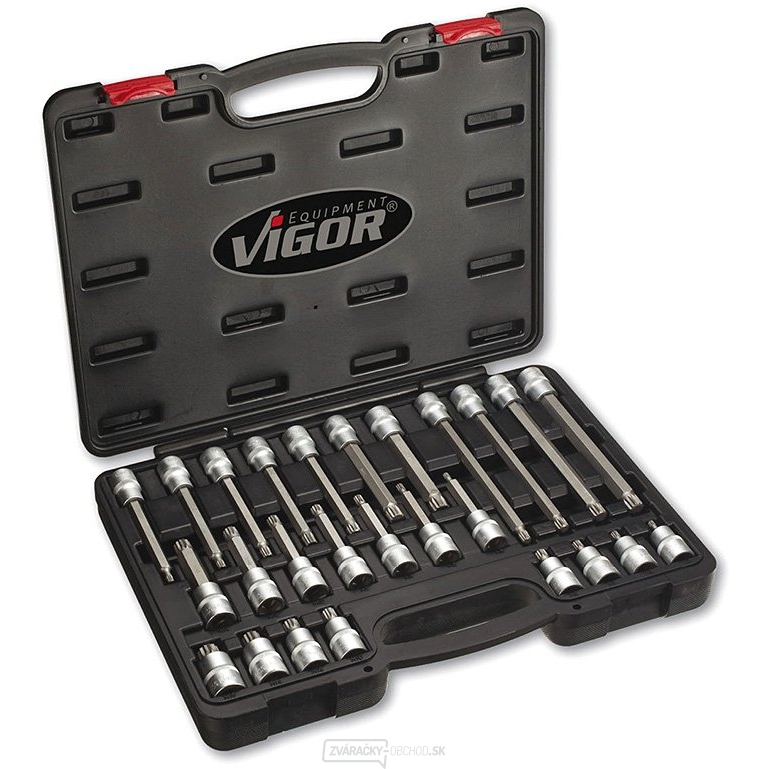 Súprava zástrčných drážkových hlavíc SPLINE VIGOR V1918 Súprava zástrčných drážkových hlavíc SPLINE VIGOR V1918 gallery main image