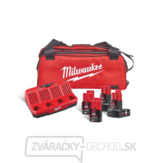 Nabíjacia súprava batérií Milwaukee M12 NRG-424b, 2x batéria M12 B2 a 2x batéria M12 B4 + nabíjačka M12 C4 + taška, 4933471772 Náhľad