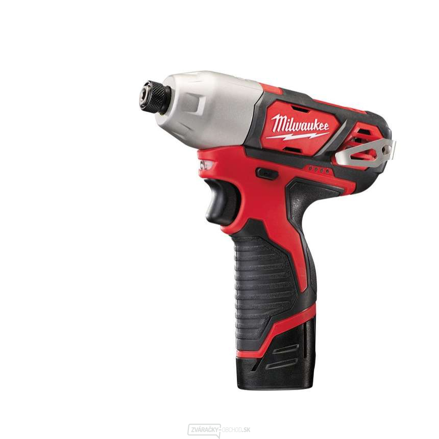 Akumulátorový rázový uťahovák 1/4" HEX Milwaukee M12 BID-202C (112 Nm, 2,0 Ah)