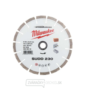 Diamantový brúsny kotúč Milwaukee SUDD 230 mm - tichý gallery main image