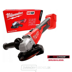 Akumulátorová uhlová brúska 125 mm Milwaukee M18 BLSAG125X-0 s posuvným spínačom, bez batérie, 4933492643 gallery main image