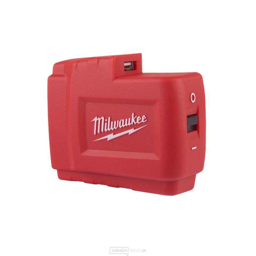 Akumulátorový adaptér Milwaukee M18 USB PS HJ2, slot M18, nabíjačka USB 2,1 A, napájací zdroj pre vyhrievané oblečenie, 4932471597