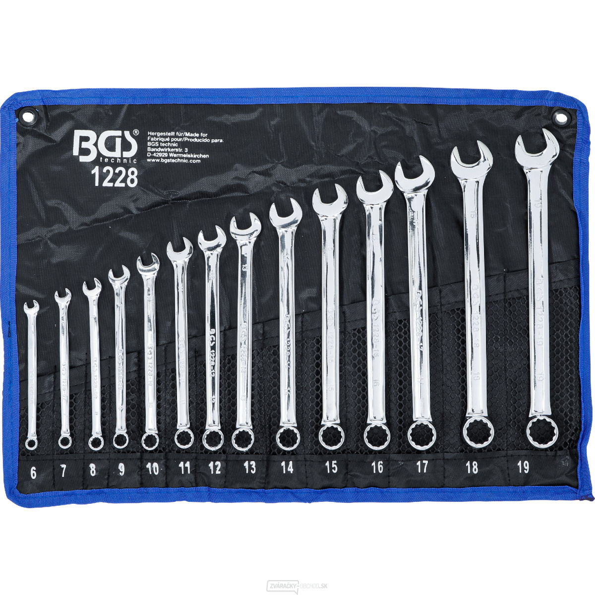 Súprava očkoplochých kľúčov BGS 1228 | veľmi dlhé | 6 - 19 mm | 14dielna