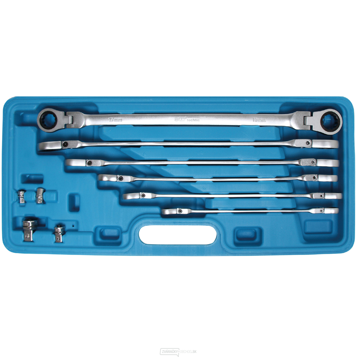 Súprava obojstranných račňových kĺbových kľúčov BGS 1541 | 8 - 19 mm | 10dielna