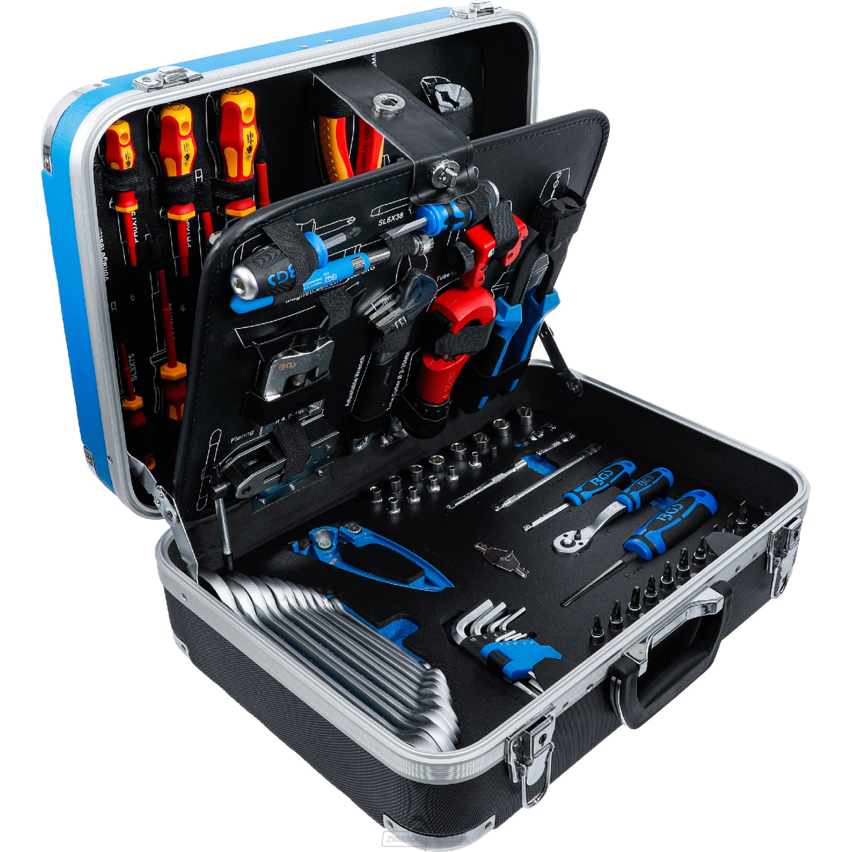 Kufrík na kombinované náradie pre ventiláciu a klimatizáciu BGS 15504 | 86dielny