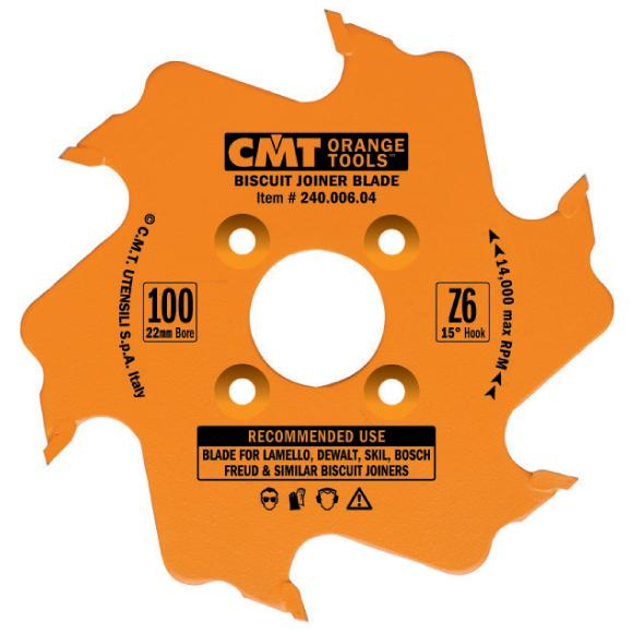 CMT Orange Tools CMT Kotúč lamelovací pre lamelové spoje - D100x3,96 d22 Z6 HW striedavý zub C24000604
