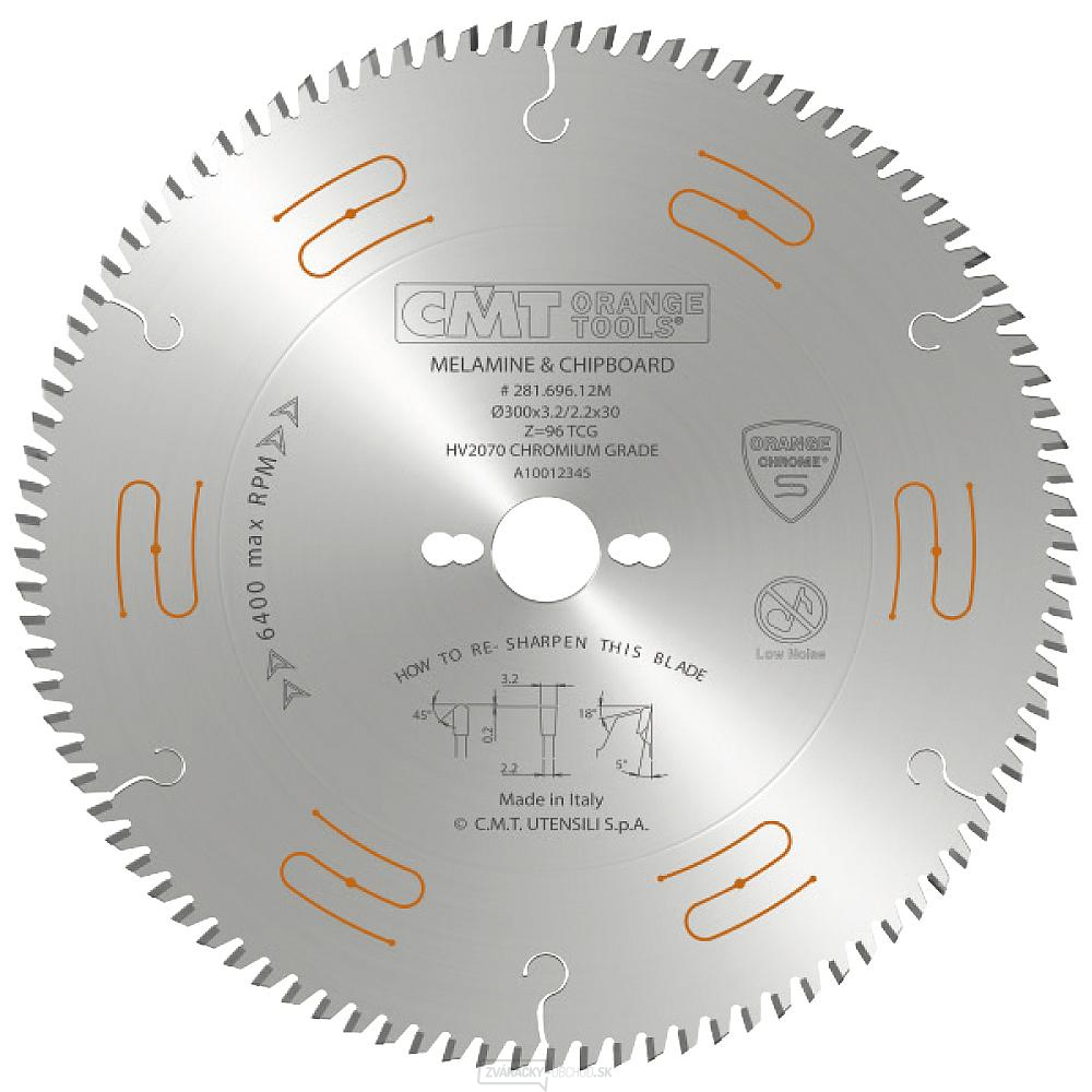 CMT CHROME Pílový kotúč na lamino, DTD a MDF - D350x3,5 d30 Z84 HW
