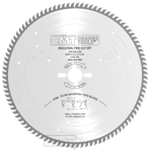 CMT Industrial Pílový kotúč pre finálne priečne rezy - D180x3,2 d30 Z56 HW gallery main image