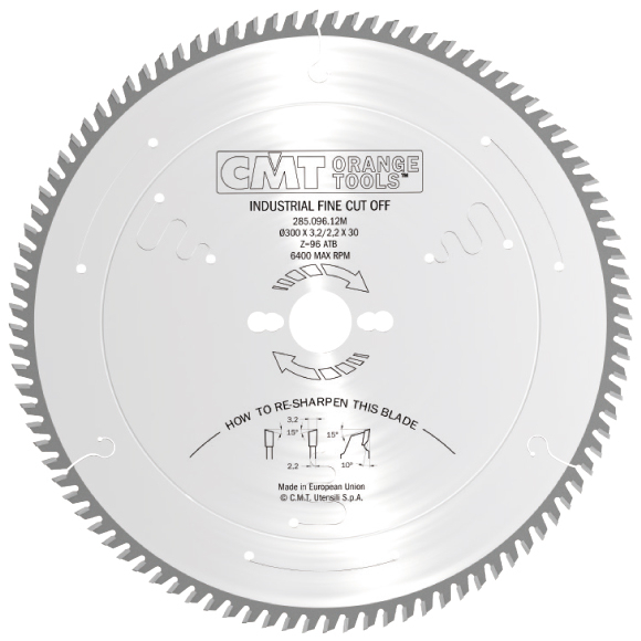 CMT Industrial Pílový kotúč pre finálne priečne rezy - D315x3,2 d30 Z72 HW C28507213M