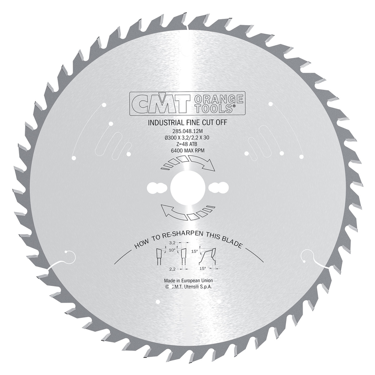 CMT Industrial Pílový kotúč pre pozdĺžne a priečne rezy - D254x2,4 d30 Z60 HW -5°Neg C29406010M