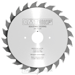 CMT Predrezový kotúč dvojdielny - D120x2,8-3,6 d20 Z12+12 HW CMT Predrezový kotúč dvojdielny - D120x2,8-3,6 d20 Z12+12 HW gallery main image