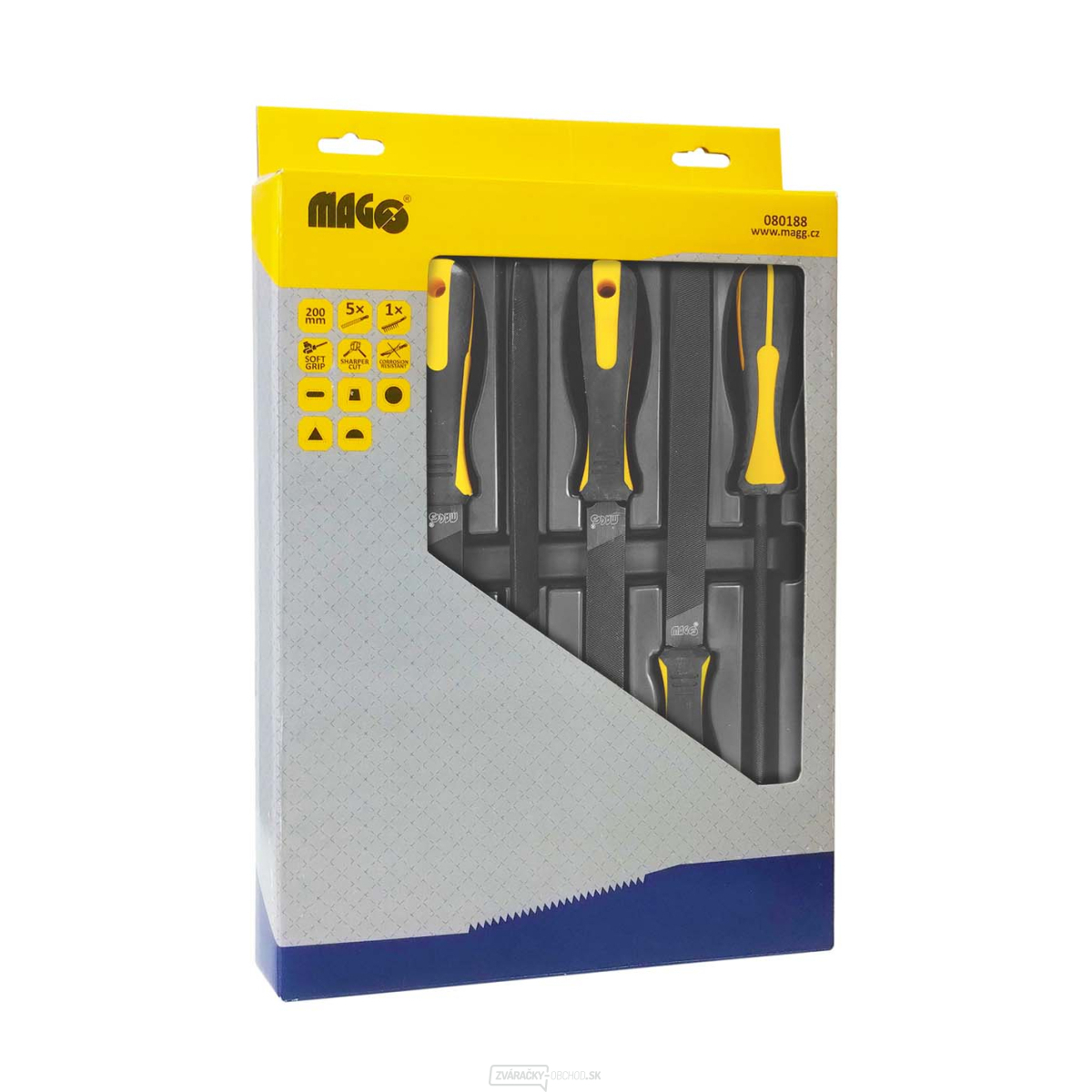 Sada pilníkov Black Oxide a kefa - 6 ks