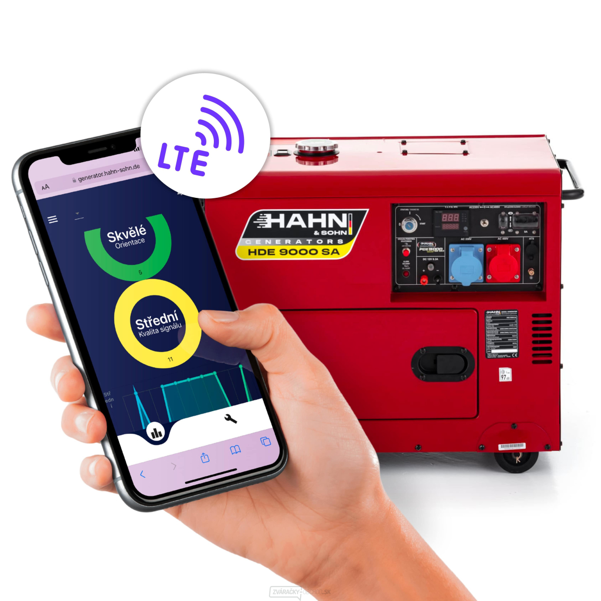 Dieselový generátor Hahn & Sohn HDE 9000SA-SA3 1/3 + Vzdialený prístup