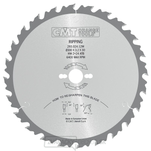 CMT Industrial Pílový kotúč pre pozdĺžne rezy - D350x3,5 d30 Z28 HW gallery main image