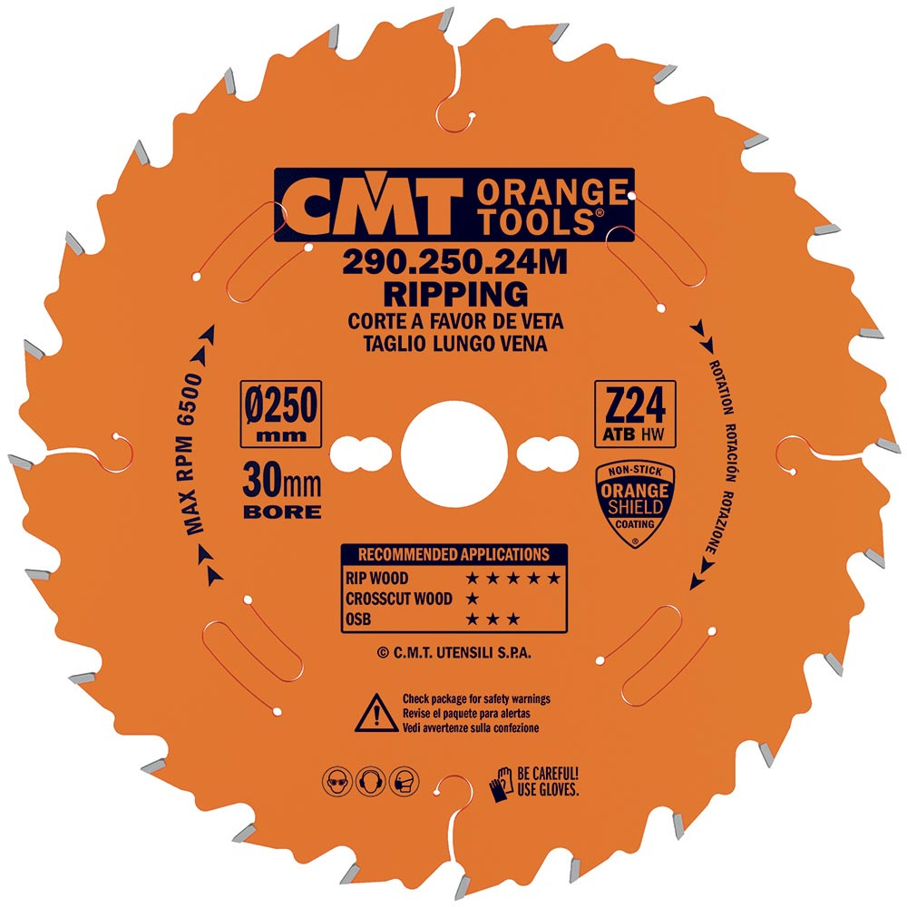 E-shop CMT Orange Tools CMT Orange Pílový kotúč pre pozdĺžne rezy - D260x2,8 d30 Z28 HW C29026028M