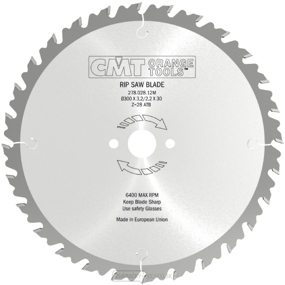 CMT Industrial Rozmietací kotúč s obmedzovačom triesky - D350x3,5 d70 Z36 HW