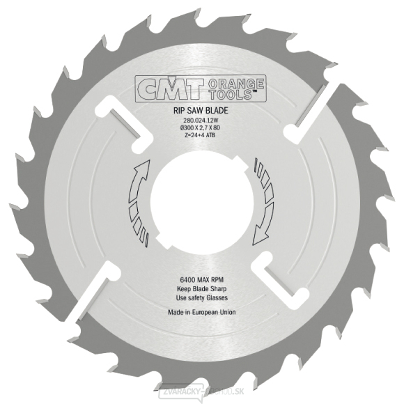 CMT Industrial Rozmietací kotúč s vypratávacím zubom, tenký - D180x2,5 d40 Z21+3 MEC HW