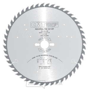 CMT Industrial Pílový kotúč pre pozdĺžne a priečne rezy - D350x3,5 d30 Z72 HW Odhlučnený CMT Industrial Pílový kotúč pre pozdĺžne a priečne rezy - D350x3,5 d30 Z72 HW Odhlučnený gallery main image