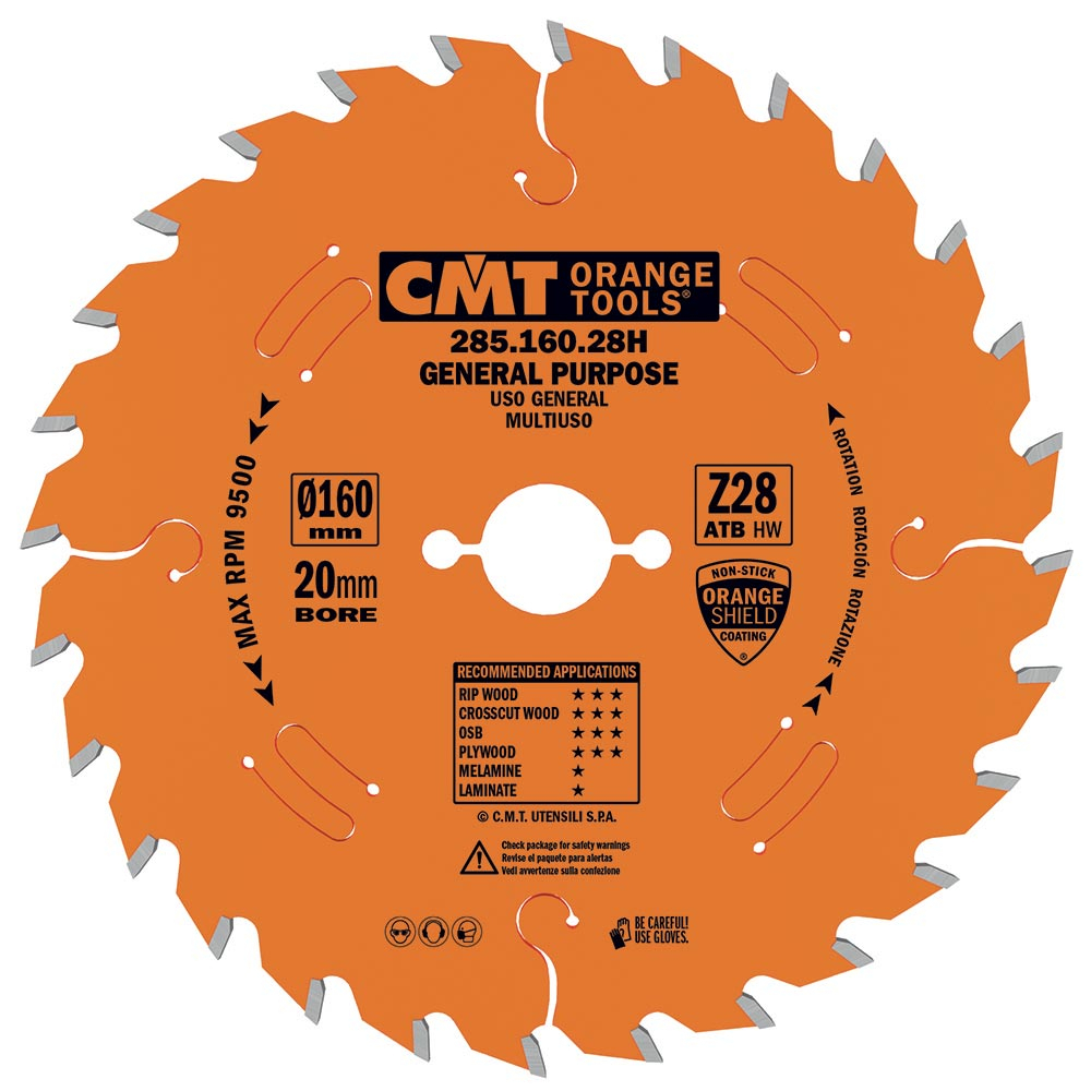 CMT Orange Tools CMT Orange Industrial Pílový kotúč pre pozdĺžne a priečne rezy - D260x2,8 d30 Z48 HW Odhlučnený C28504811M