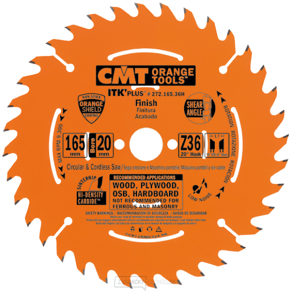 CMT ITK Ultra tenký kotúč univerzálny - D165x1,7 d20(+15,87) Z24 HW