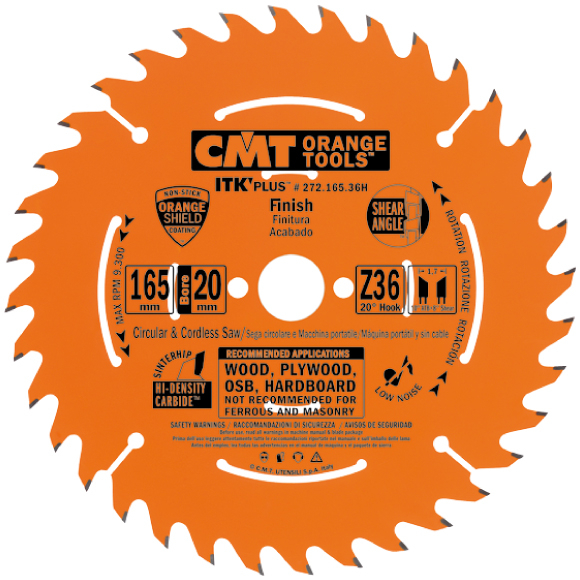 CMT Orange Tools CMT ITK Ultra tenký kotúč univerzálny - D165x1,7 d30 Z24 HW C27116524M
