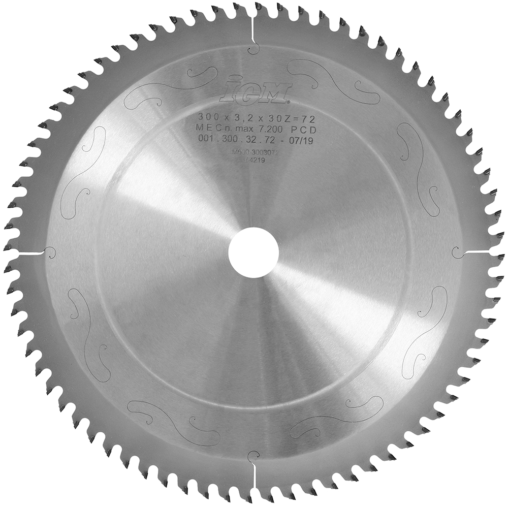 IGM Diamantový pílový kotúč na lamino a DTD - D300x3,2 d30 Z72 H.4 M600-3003072