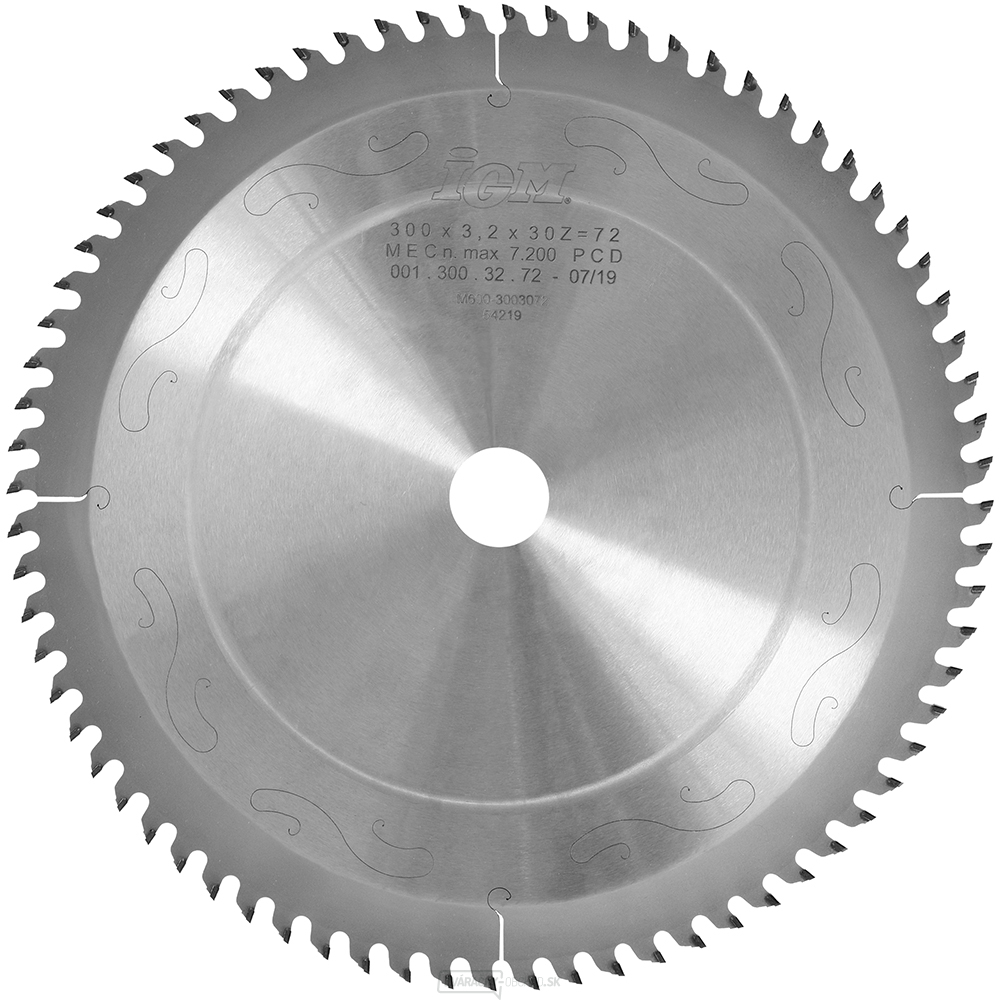 IGM Diamantový pílový kotúč na lamino a DTD - D300x3,2 d30 Z72 H.4