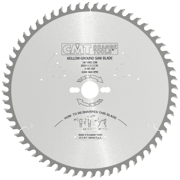 CMT Orange Tools CMT Industrial C287 Pílový kotúč na lamino bez predrezu - D160x2,6 d20 Z34 HW C28703406H