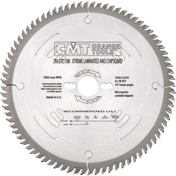 CMT Super XTreme Pílový kotúč na lamino a DTD - D300x3,2 d30 Z96 HW