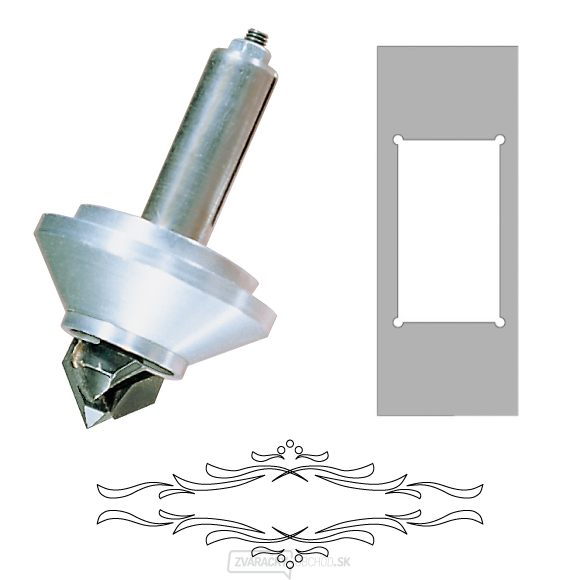 CMT Súprava na ornamenty, fréza 3D S=8mm, šablóna KLASIK s rámom CMT Súprava na ornamenty, fréza 3D S=8mm, šablóna KLASIK s rámom gallery main image