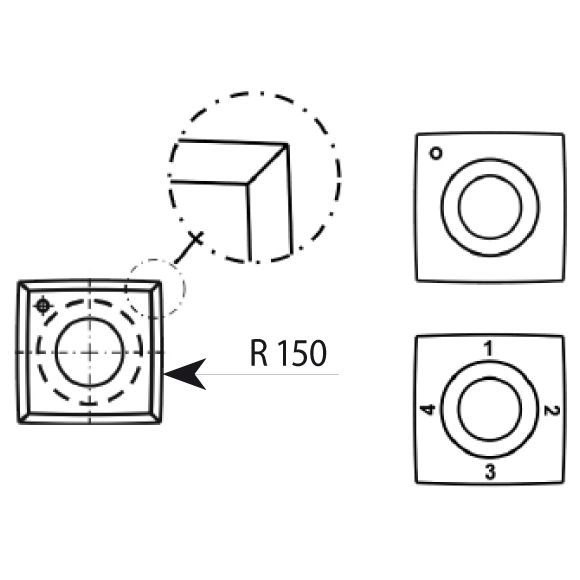 IGM N013 Žiletka tvrdokovová Z4 zaoblená - 15x15x2,5 R=150 Drevo