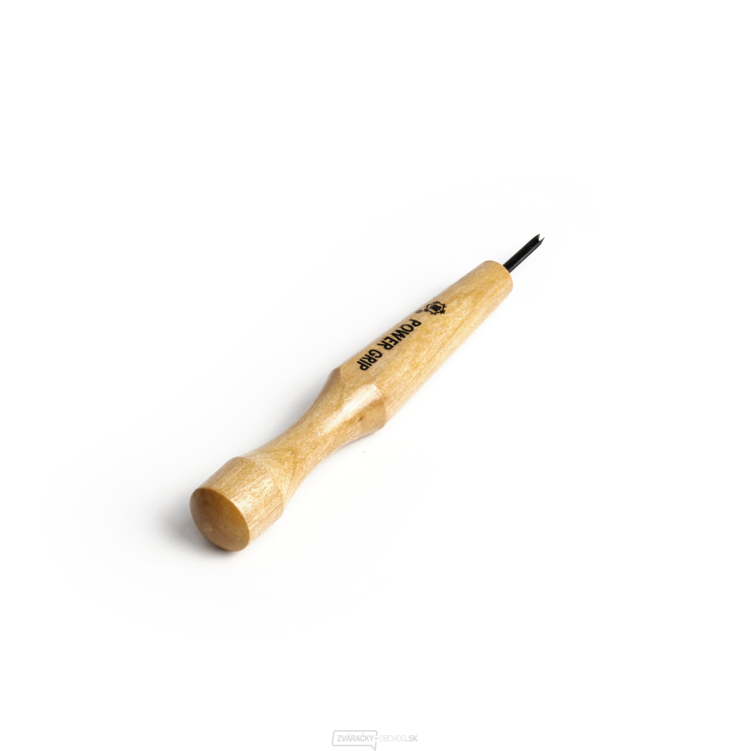 Japonské rezbárske mini-dláto MIKISYO Power Grip s V čepeľou - 1,5 mm