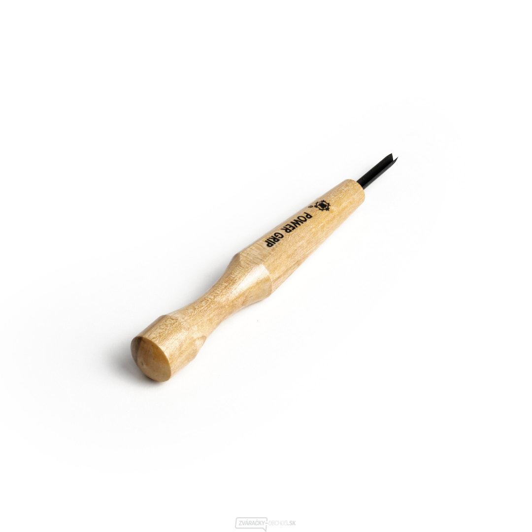 Japonské rezbárske mini-dláto MIKISYO Power Grip s V čepeľou - 3 mm