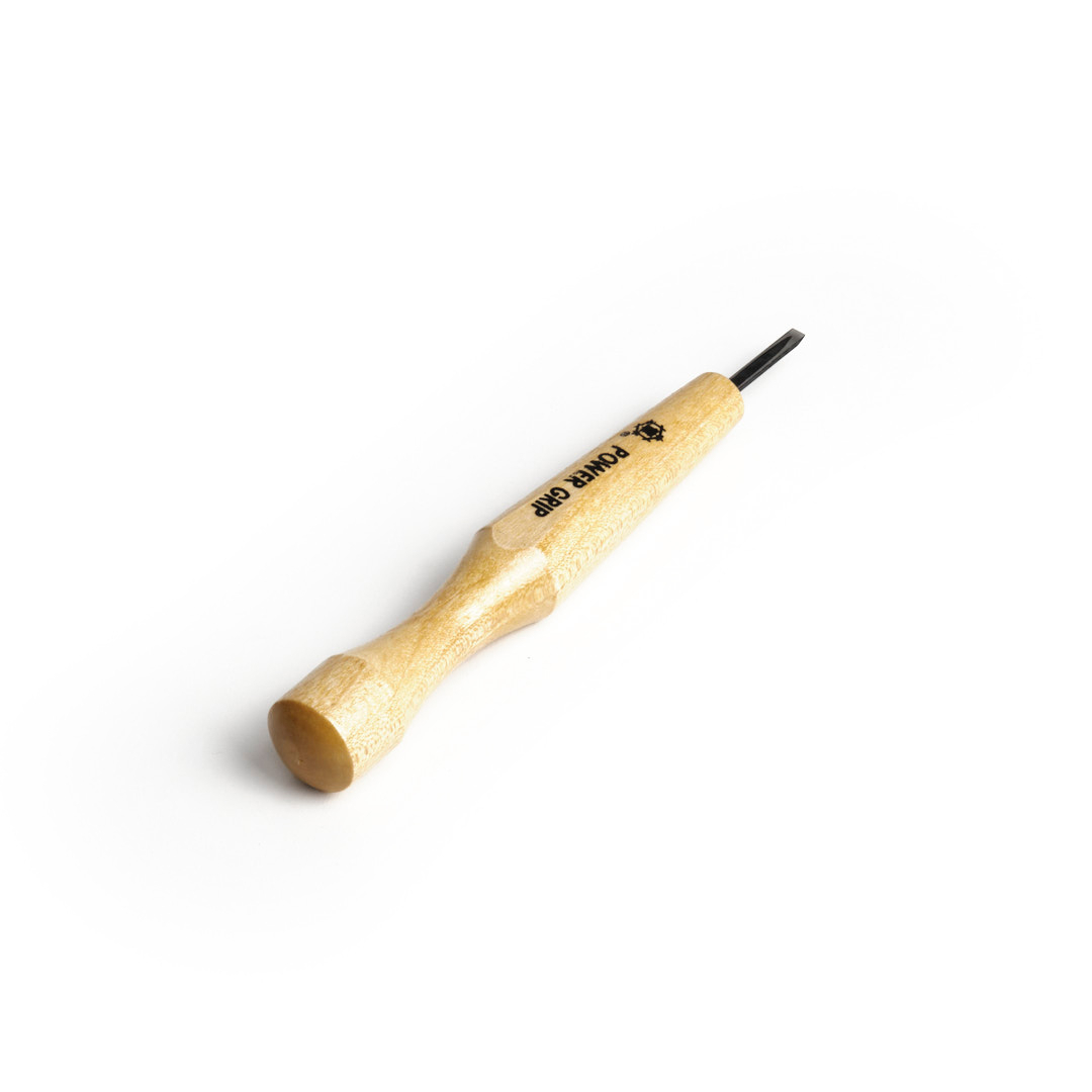 Japonské rezbárske mini-dláto MIKISYO Power Grip s plochou čepeľou - 3 mm