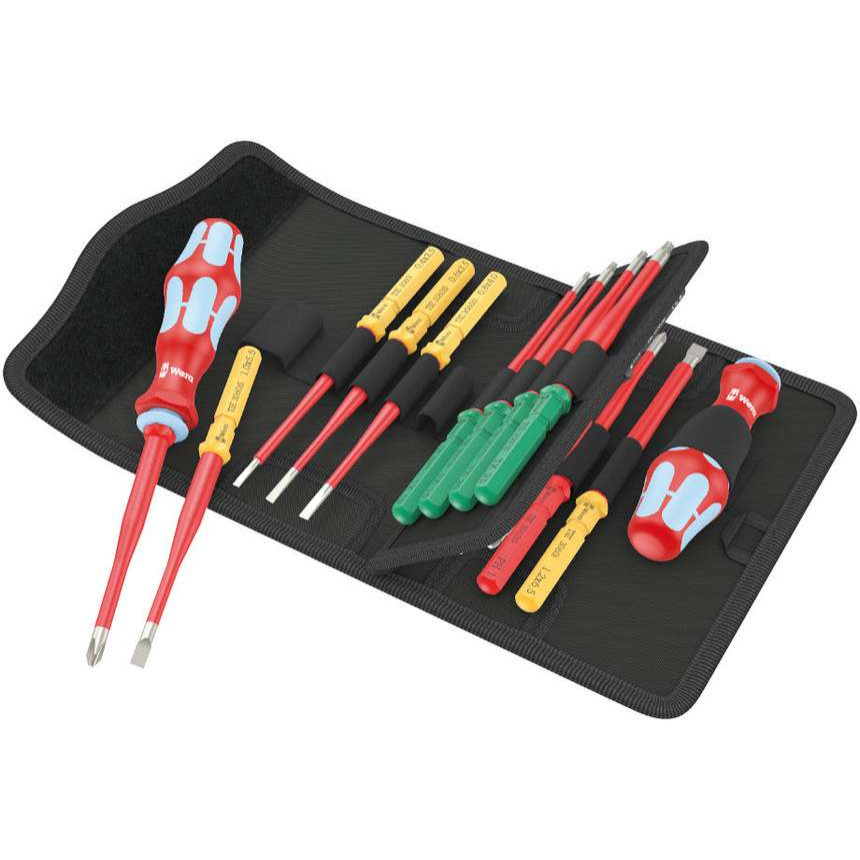 Wera 006631 Vymeniteľné skrutkovacie čepele Kraftform Kompakt VDE nerez 17 extra tenké 1 TIE (sada 17 ks)