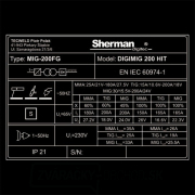 Sherman Digimig 200 HIT + Horák + Káble + Drôt + Vozík + Ventil + Sprej + Fľaša CO2 Náhľad