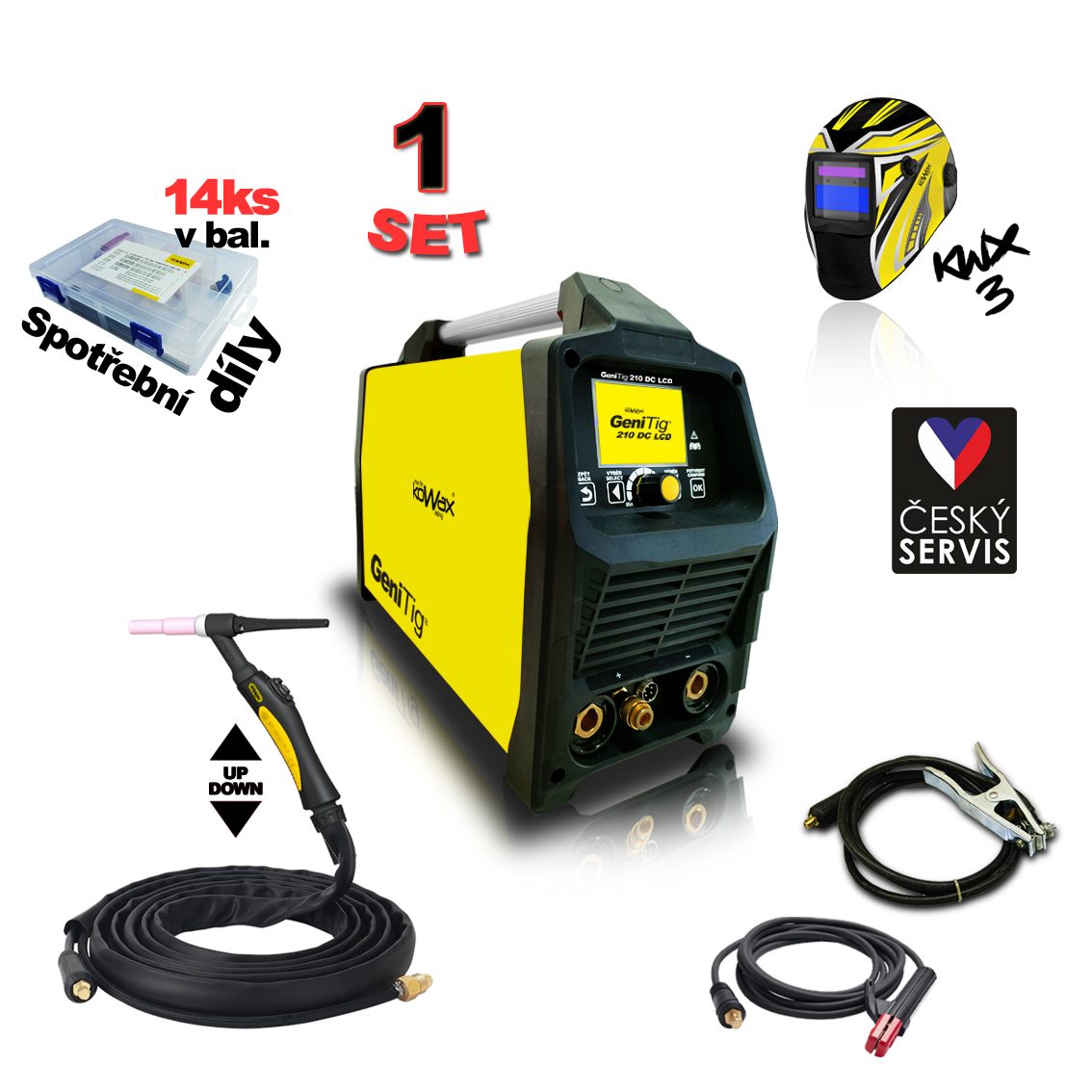 KOWAX GeniTig 210DC LCD SET1 KWXSTGT210DC_S01