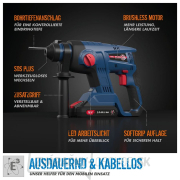 Akumulátorové vŕtacie kladivo BH 18-0 BL náhled