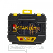 31-dielna sada vrtákov do titánu/dreva/drevo, skrutkovacie bity, magnetický držiak bitov, záhlbník Stanley STA88550 31-dielna sada vrtákov do titánu/dreva/drevo, skrutkovacie bity, magnetický držiak bitov, záhlbník Stanley STA88550 gallery main image