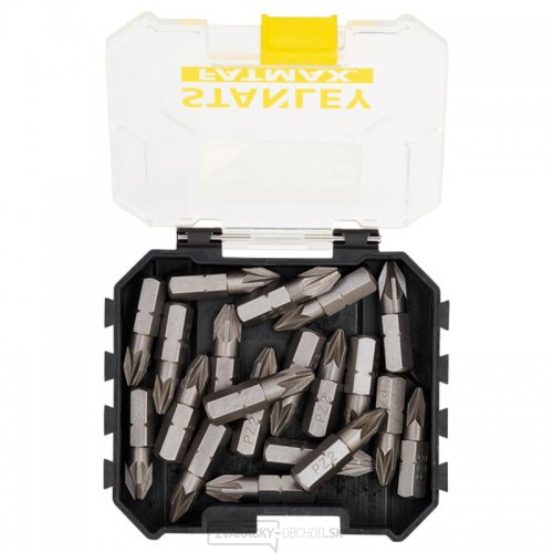 20-dielna súprava 25 mm bitov PZ2 Stanley STA88567