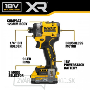Rázový uťahovák 18V 2x1,7Ah Tstak DeWALT POWERSTACK DCF860E2T náhled