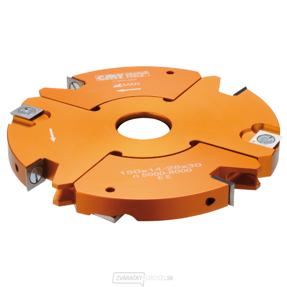 CMT Nastaviteľná drážkovacia fréza 2 diely MAN - D170x20-39 d30 Z2+2 V2+2 ALU
